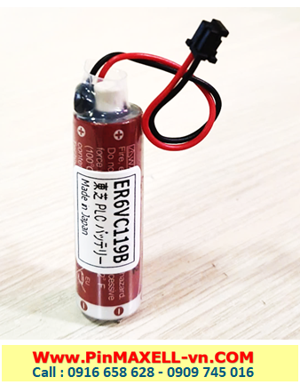 Maxell ER6C (Zắc DF1.35-2P), Pin nuôi nguồn Maxell ER6C Lithium Thionyl Chloride 3.6v 1800mAh, X.xứ NHẬT